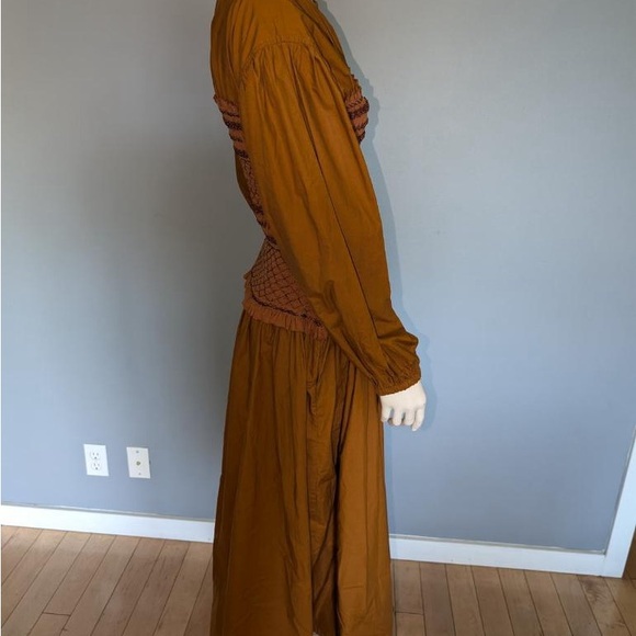 NWT Ulla Johnson Ayaz Sandstone Midi Cotton Dress Size 6 - Picture 3 of 11